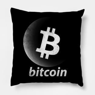 Vintage Bitcoin BTC Coin To The Moon Crypto Token Cryptocurrency Blockchain Wallet Birthday Gift For Men Women Kids Pillow