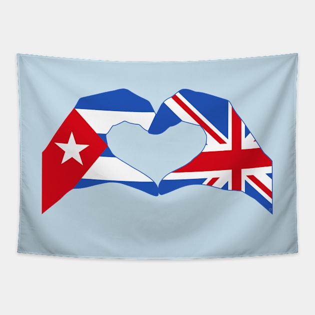 We Heart Cuba & UK Patriot Flag Series Tapestry by Village Values