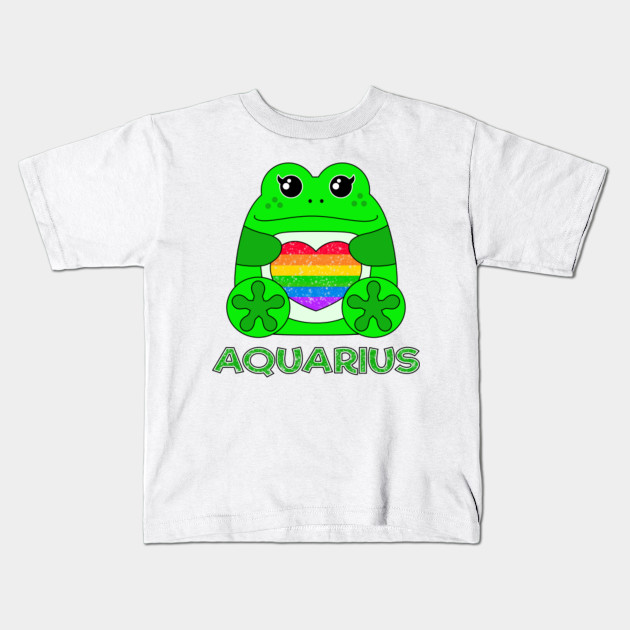 Cute Aquarius Rainbow Frog Aquarius Kids T Shirt Teepublic