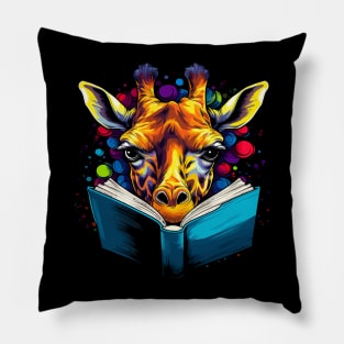 Giraffe Reads Book Pillow