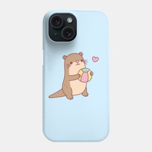 Cute Little Otter Play With Beach Ball Phone Case