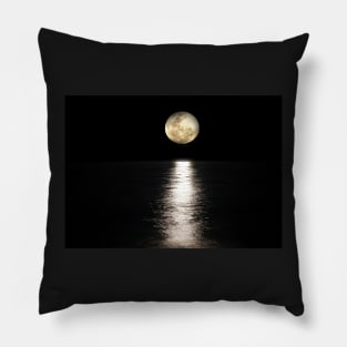 FULL MOON ILLUMINATING THE BLACK SEA DESIGN Pillow