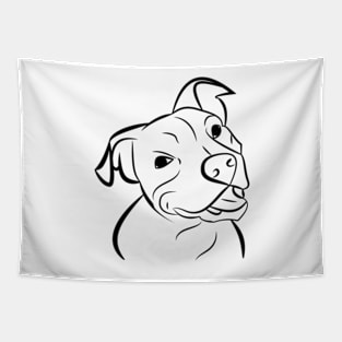 Dog, pit bull, dog head Tapestry