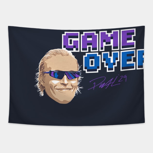 Patrik Laine Game Over Tapestry by stevenmsparks