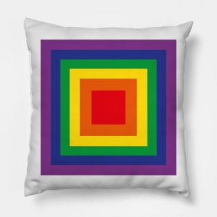 Rainbow Squares Pillow