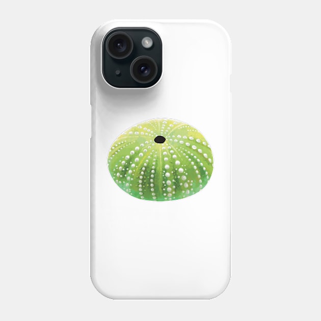 Green Sea Urchin Phone Case by Griffelkinn