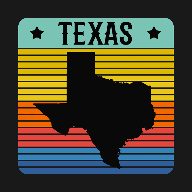 Texas Vintage Retro Style State Texan by Foxxy Merch