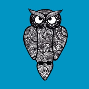 Owl (light blue background) T-Shirt