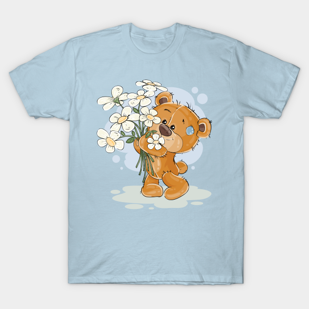 Discover TEDDY BEAR WITH FLOWERS - Teddy Bear - T-Shirt