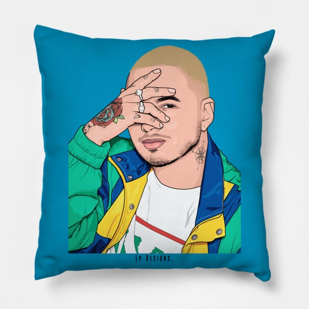 J Balvin Pillow by LpDesigns_