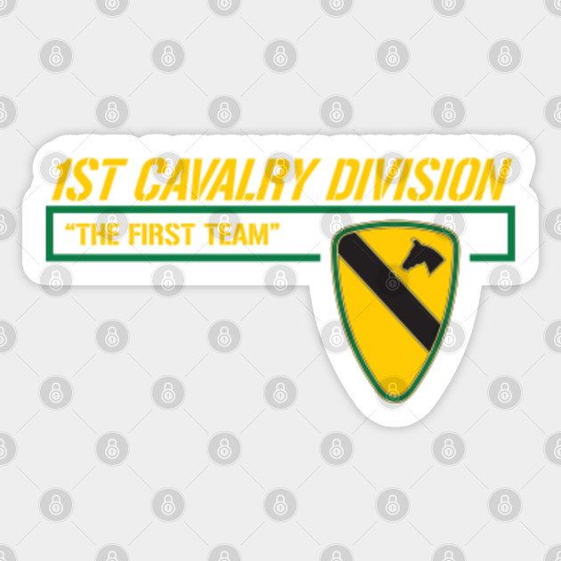 Us Army 1st Armored Division 1st Cavalry Division Sticker Teepublic