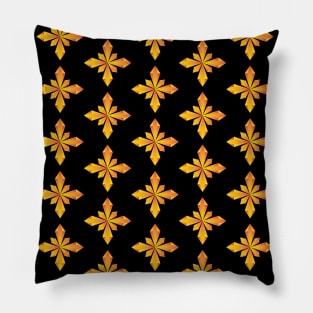 Yellow Crystal star pattern Pillow