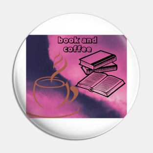 book and coffee Pin