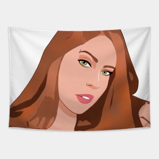 Beautiful girl, ginger woman Tapestry