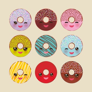 Sweet donuts set with icing and sprinkles T-Shirt