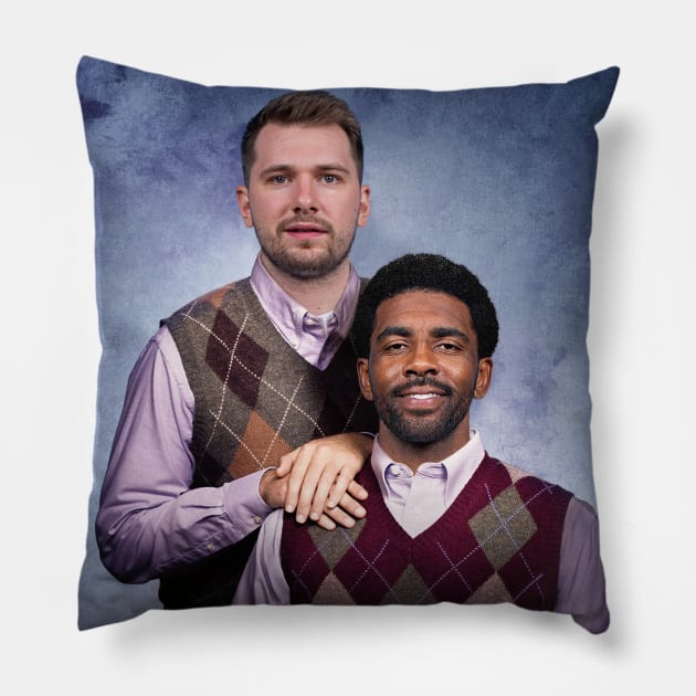 Luka and Kyrie Step Brothers Pillow by Buff Geeks Art