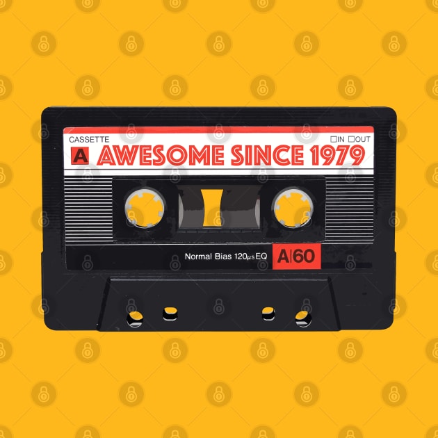 Classic Cassette Tape Mixtape - Awesome Since 1979 Birthday Gift by DankFutura