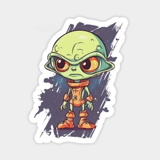 Alien cartoon, extra terrestrial funny conqueror Magnet