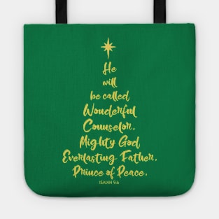 Isaiah 9:6 Christmas Tree Tote