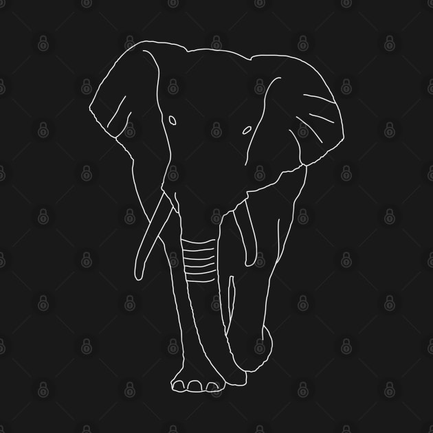 Elephant line art by Alex