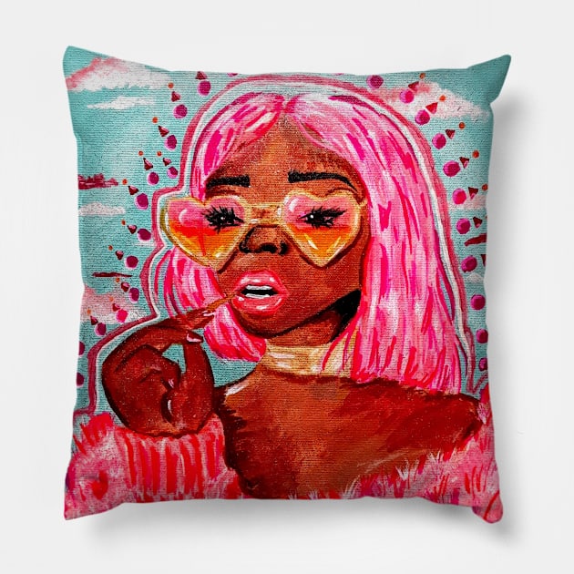 All Pink Pillow by KariJGraphics