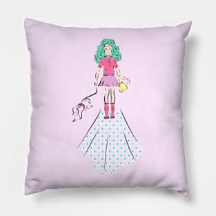 Kawaii girl illustration Pillow