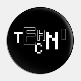 techno logo Pin