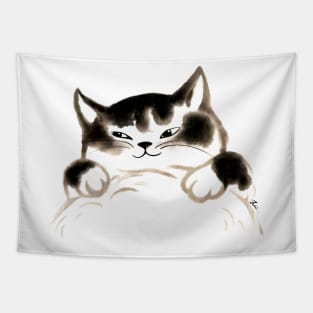 Hug me fat cat Tapestry