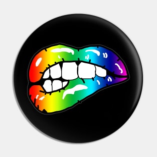 Rainbow lips Pin