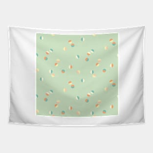 Scattered Dots Minimalist Geometric Pattern - Cute Pastel Mint Tapestry