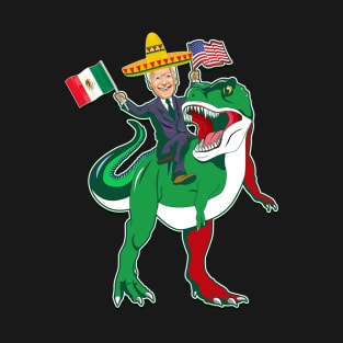 Funny De Mayo Celebrations Gifts, Joe Biden Riding saurus T-Shirt