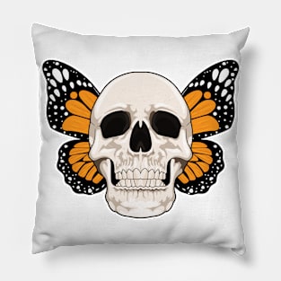 Butterfly Skull Pillow