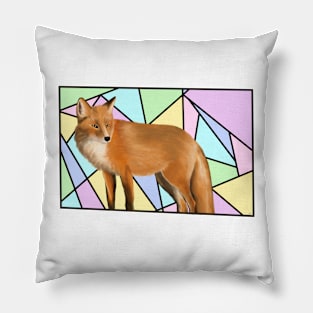 80s Pastel Fox Pillow