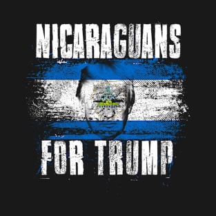 Nicaraguans For Trump - Trump 2020 Patriotic Flag T-Shirt