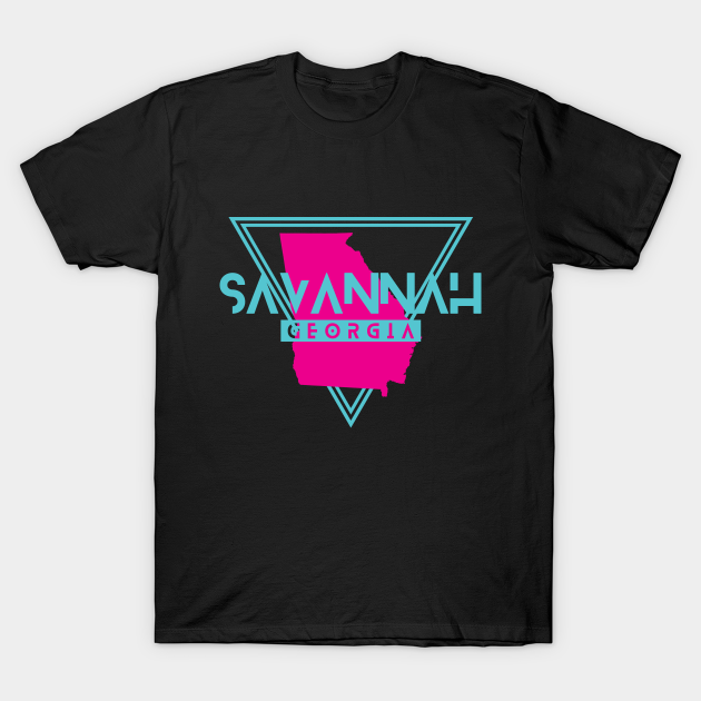 Discover Savannah Georgia Retro Vintage Triangle GA - Savannah - T-Shirt