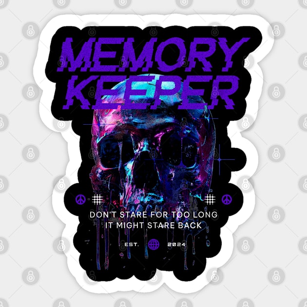Memory Keeper Skull - Skull And Bones - Sticker | TeePublic