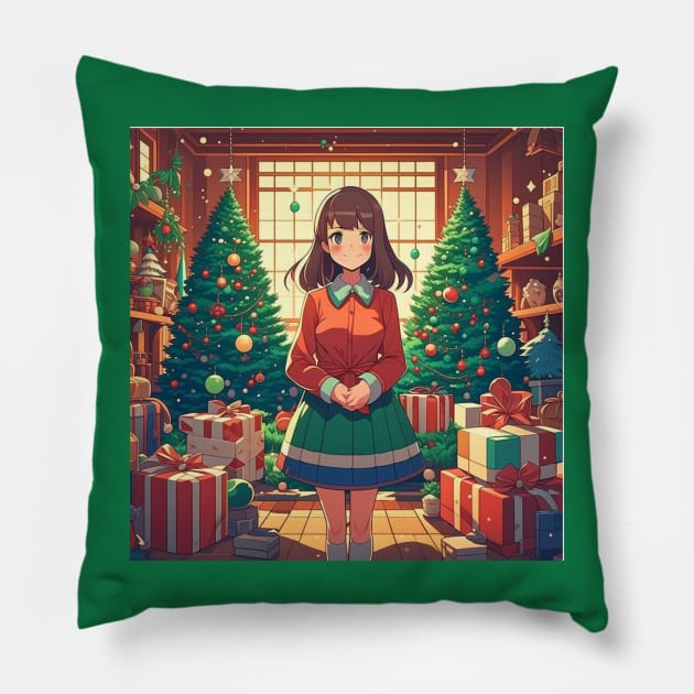 Christmas Anime Pillow by Oldetimemercan