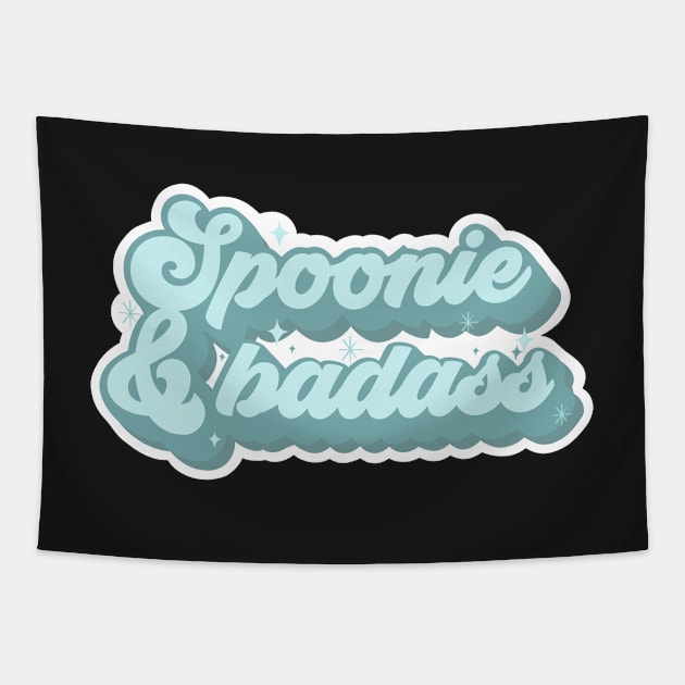 Invisible illness spoonie sticker Tapestry by tonirainbows