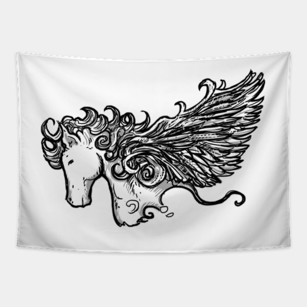 Winged Horse Tapestry by timteague