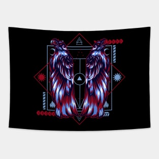 crow wing miror Tapestry