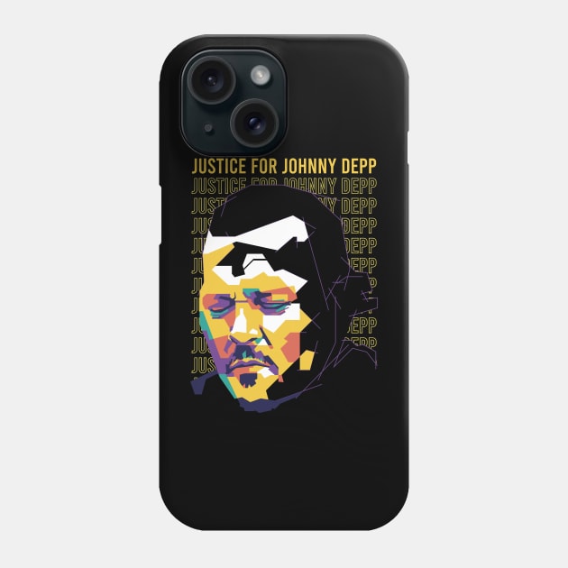 justice for johnny depp on wpap style 2 Phone Case by pentaShop