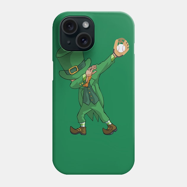 Funny Leprechaun Baseball Dabbing St Patricks Day Phone Case by Blink_Imprints10