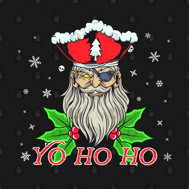 Christmas Pirate - Yo Ho Ho Christmas by Modern Medieval Design