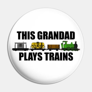 This Grandad Plays Trains Steam Locomotive Father's Day Pin