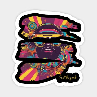 Retro Funk Music Art Magnet