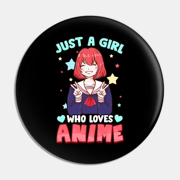 Just A Girl Who Loves Anime Cute Japanese Kawaii Pin by theperfectpresents