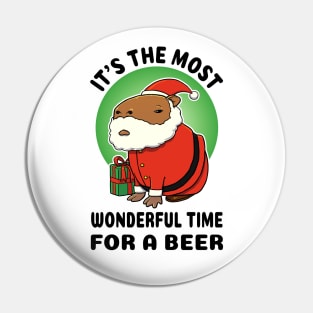 It's the most wonderful time for a beer Capybara Santa Pin