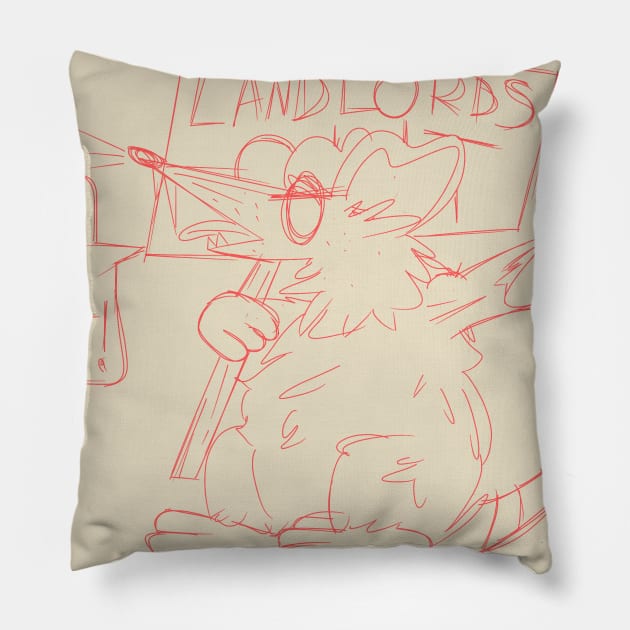 Rent is Theft Rat Pillow by colbywren