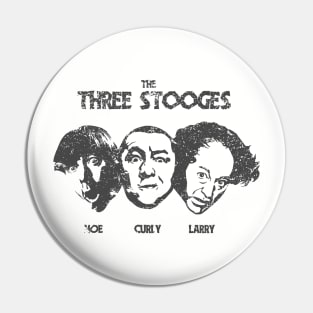 They are the amazing Three Stooges. Moe, Curly and Larry. Pin