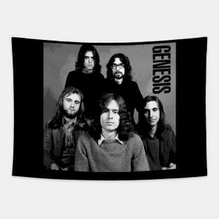 Invisible Touch of Mike Rutherford - Feel the Music on This Genesis T-Shirt Tapestry